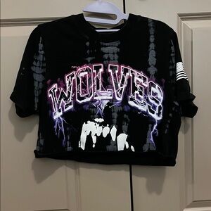 Wolves Black Tie-Dye Shirt
